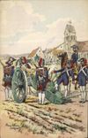 VINTAGE POSTCARD Militaria Artillery 1796