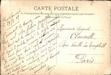 VINTAGE POSTCARD DRAWING WITH the HAND Fantasy Lardenne Villa Tremoulet Signs Pink 1909