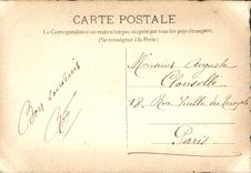 CPA DESSIN A LA MAIN Fleurs de Mai Signe Rose 1909 Enfants Barque Eventail