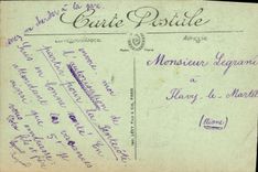 VINTAGE POSTCARD Laon after the bombardment Places town hall and the Militaria theater