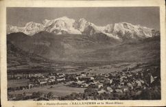 VINTAGE POSTCARD Sallanches and Mont Blanc