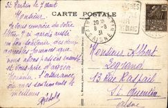 VINTAGE POSTCARD Sallanches and Mont Blanc