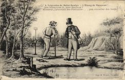 CPA Legende de St Saulge L'etang de Ranceau 