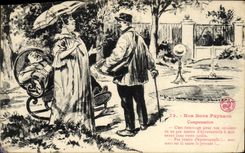 VINTAGE POSTCARD Our good peasants Compensation Factor