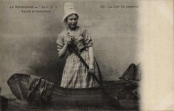 CPA Normandie La fille du passeur Folklore 