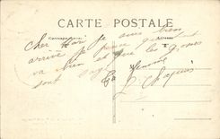 CPA Folklore Legende de St Saulge Une place pour Pornat Train 