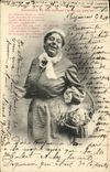 CPA Folklore Femme au panier 