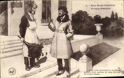 CPA Folklore Nos bons citadins Nettoyage domestique 