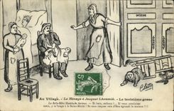 CPA Au village Le menage a Jacquet Lhoumia Le troisieme gosse 