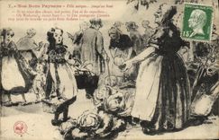 CPA Nos bons paysans Fille unique 