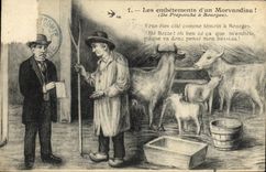 CPA Les embetements d'un Morvandiau De Preporce a Bourges Vache 