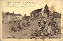 CPA Legendes de St Saulge Les cordeaux de laine 