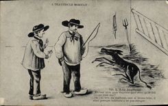 CPA A travers le Morvan L'ane pleureur 