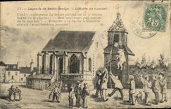 CPA Legende de St Saulge L'herbe au cloche Vache