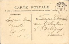 CPA Legende de St Saulge L'herbe au cloche Vache