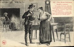 CPA Nos bons paysans Remede de rebouteur Docteur 