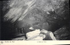 VINTAGE POSTCARD Cave of Han the throne room