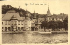 VINTAGE POSTCARD Dining station and Town hall