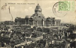 VINTAGE POSTCARD Brussels Law courts View