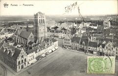 VINTAGE POSTCARD Furnes Panorama