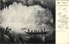 VINTAGE POSTCARD Cave of Han the Lake of Loading