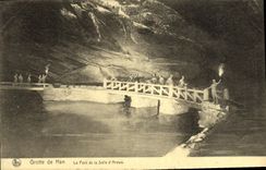 CPA Grotte de Han Le pont de la salle d'armes 
