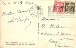 Señoras del mercado de la POSTAL de la VENDIMIA bajo martirio de las rocas de buen dios grande de rey Albert 1r de la compasión