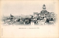 VINTAGE POSTCARD Brussels Panorama of the city