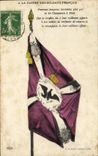 VINTAGE POSTCARD with the glory of the French soldiers Militaria Drapeau Bavarian 1st hunters has foot