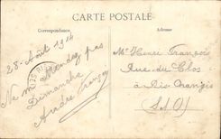 VINTAGE POSTCARD with the glory of the French soldiers Militaria Drapeau Bavarian 1st hunters has foot
