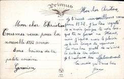 CPA Fantaisie Bonne Annee Automobile 