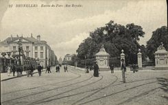 VINTAGE POSTCARD Entered Brussels of the park royal Street