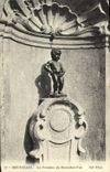 Fuente peor de Bruselas Manneken de la POSTAL de la VENDIMIA