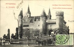 Museo de Amberes de la POSTAL de la VENDIMIA de las armas viejas de Steen