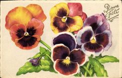 CPA Fantaisie Fleurs