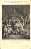 VINTAGE POSTCARD Time of Louis XIV life of a minor artist the toilet Hairdresser