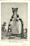 VINTAGE POSTCARD Costume Time Louis XVI Controlling children