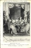 VINTAGE POSTCARD Prints 18th Louis XVI Moreau the Young person life of a lady of Helman quality
