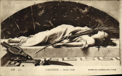 VINTAGE POSTCARD Gauthier Sainte Cecile Musee of Luxembourg Paris