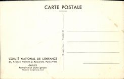 MODERN CARD Greuze Portrait of a young boy Museum Cognacq Jay