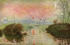 VINTAGE POSTCARD Claude Monet Landscape