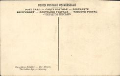 VINTAGE POSTCARD Frederic Leon the old one of gold the morning