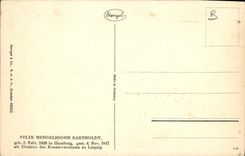POSTAL Felix de la VENDIMIA mi delssohn Bartholdy