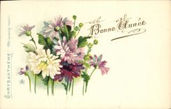 CPA Fantaisie Fleurs Chrysantheme