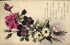 CPA Fantaisie Fleurs 