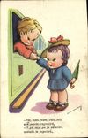 VINTAGE POSTCARD Fantasy Child sTrain