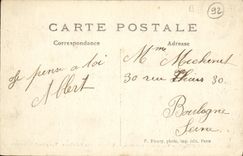 Orfelinato panorámico de la opinión de Bellevue Meudon de la POSTAL de la VENDIMIA del valle Fleury vista de la terraza