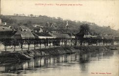 CPA Gloton Vue generale prise sur le pont 