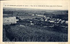 CPA St Germain En Laye Vue de la vallee de la seine prise de la terrasse