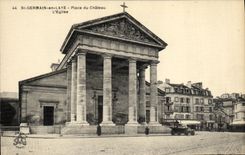 CPA St Germain En Laye Place du chateau l'eglise
